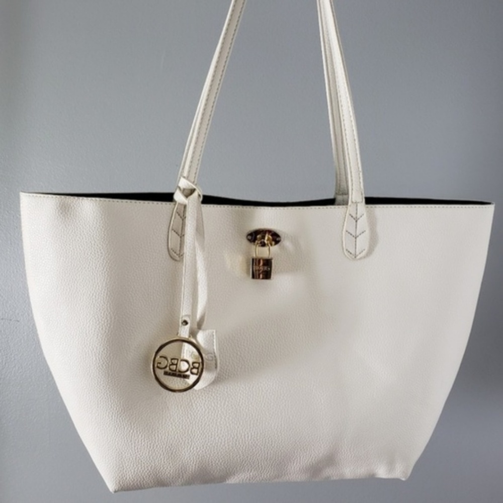BCBG White Purse Handbag Tote